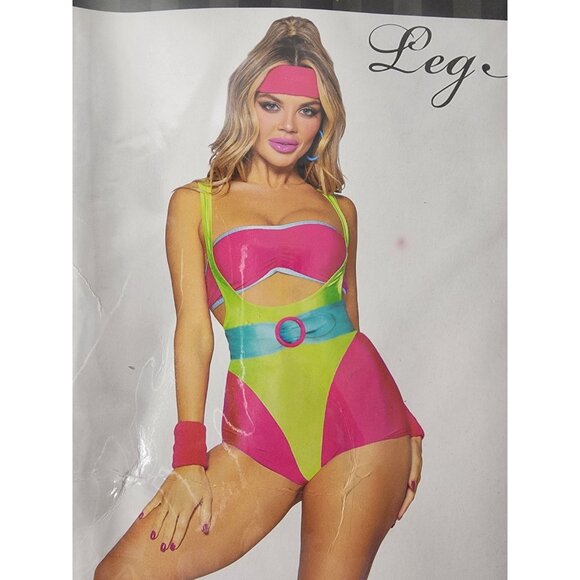 Leg Avenue 80's Workout Hottie Costume 5pc Small - Picture 2 of 7